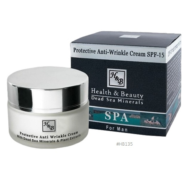 H&B Mens Protective Anti-Wrinkle Cream  SPF15   50ml